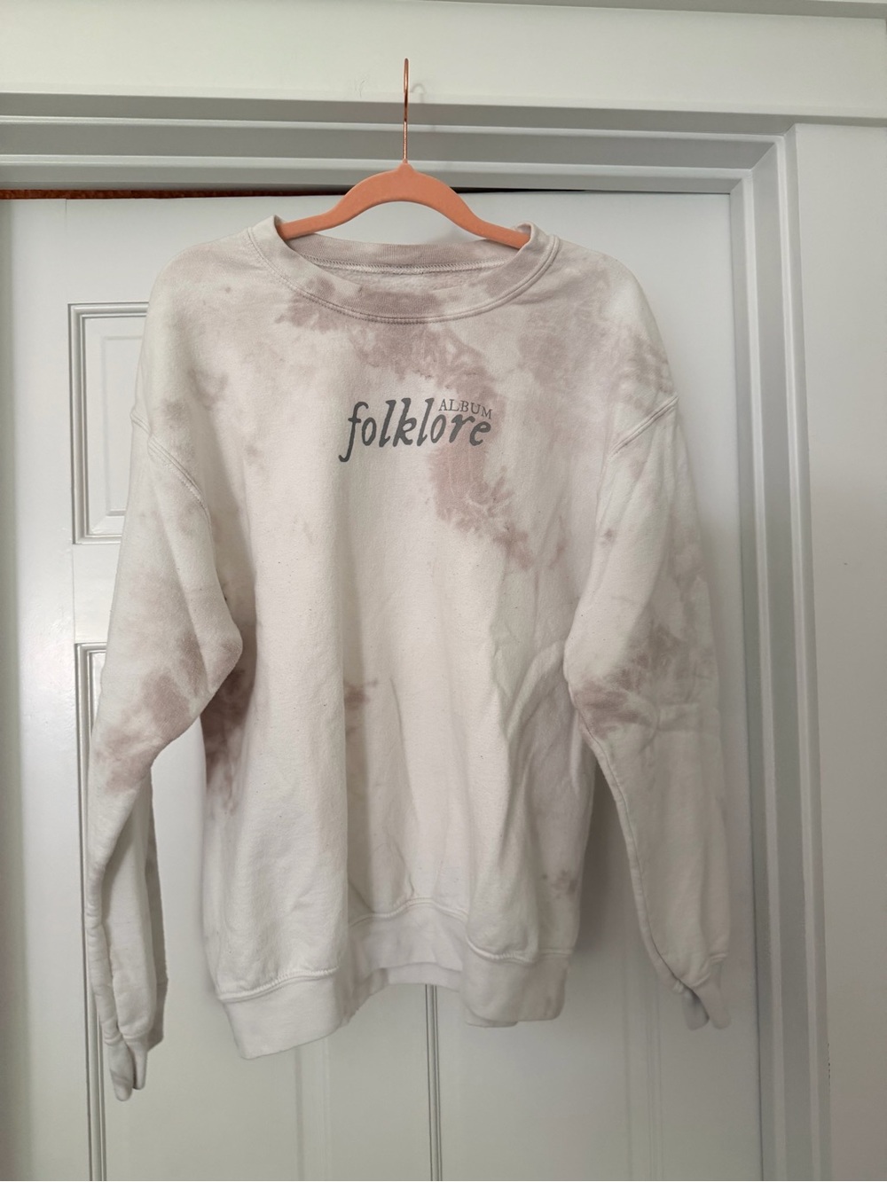 Taylor Swift official Folklore album Tie-Dye Crewneck Sweatshirt - Size  medium